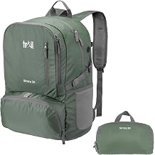 Trail Sintra Ultra Lightweight Folding Backpack 30L, Green Ultralight Packable Daypack for Travel, Hiking, Camping & Cycling, Lightweight Ripstop Outdoor Rucksack, Chest Strap & Bottle Holders, 400g
