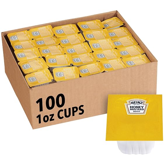 Heinz Honey Mustard Sauce (1 oz Packets, Pack of 100)