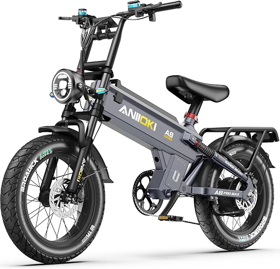 ANIIOKI eBikes for Adults, 200+ Miles Long Range Electric Bike,High Speed Electric Fat Bikes, Electric City Bikes
