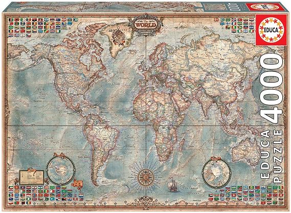 4,000 Piece Puzzle - The World Map