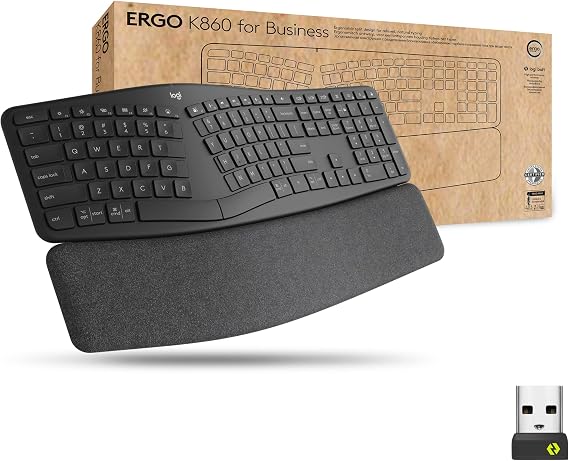 Logitech Ergo K860 Split for Business Wireless Keyboard - Graphite