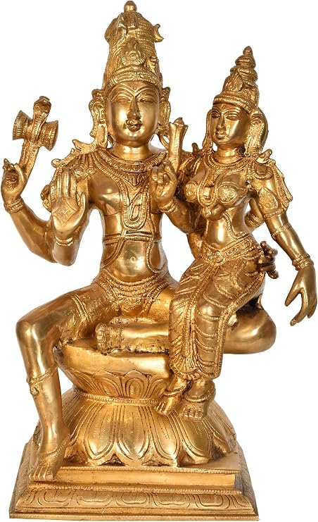Exotic India Shiva Parvati - Brass Statue