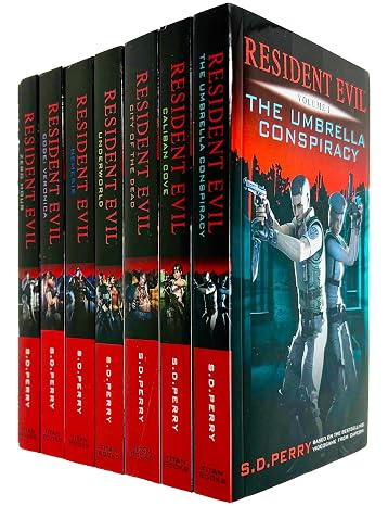 Resident Evil Series Books 1 - 7 Collection Set by S. D. Perry (Umbrella Conspiracy, Caliban Cove, City of the Dead, Underworld, Nemesis, Code: Veronica & Zero Hour)