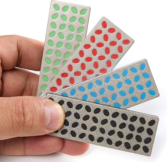 XCMAN Diamond Sharpening Stone Set for Ski & Snowboard Knife - 4 Pack(Coarse/M-Coarse/Fine/Extra Fine, Set of 4 All in One) 27.6 inch