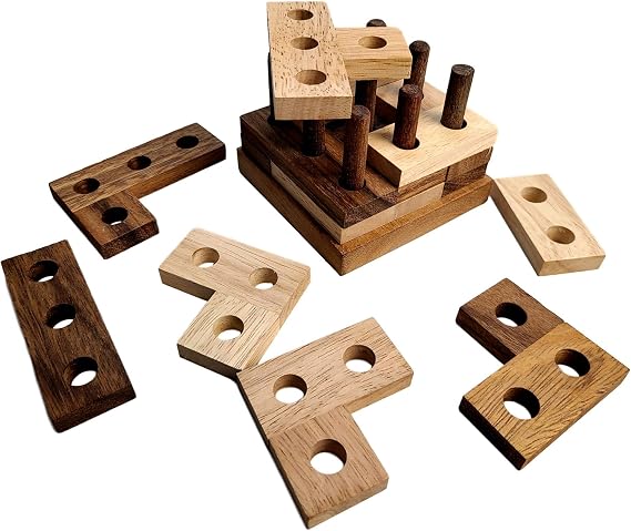 Ghost Tower Wood Brain Teaser Puzzle