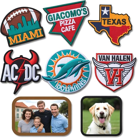 Personalized Patches, Custom Embroidered Logo Patch, Design Your Own Iron-On Patches, Customized Embroidery Patch, Personalized Embroidered Patches for Clothes, Jackets, Backpacks, and Hats 2