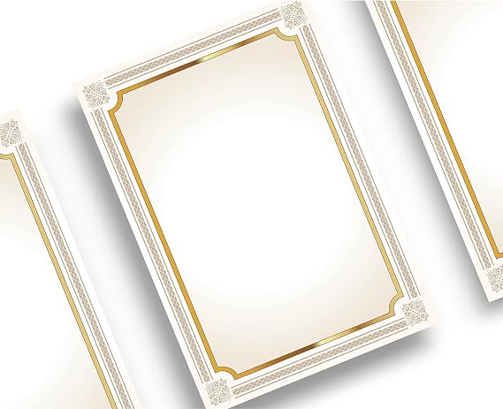 Prestige A4 Certificate Paper - Print Your own Certificates - 160gsm Laser/Inkjet Paper - 25 Sheets per Pack