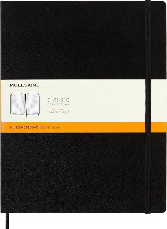 Moleskine Notebook, XXL, Ruled, Black, Hard Cover (8.5 x 11)