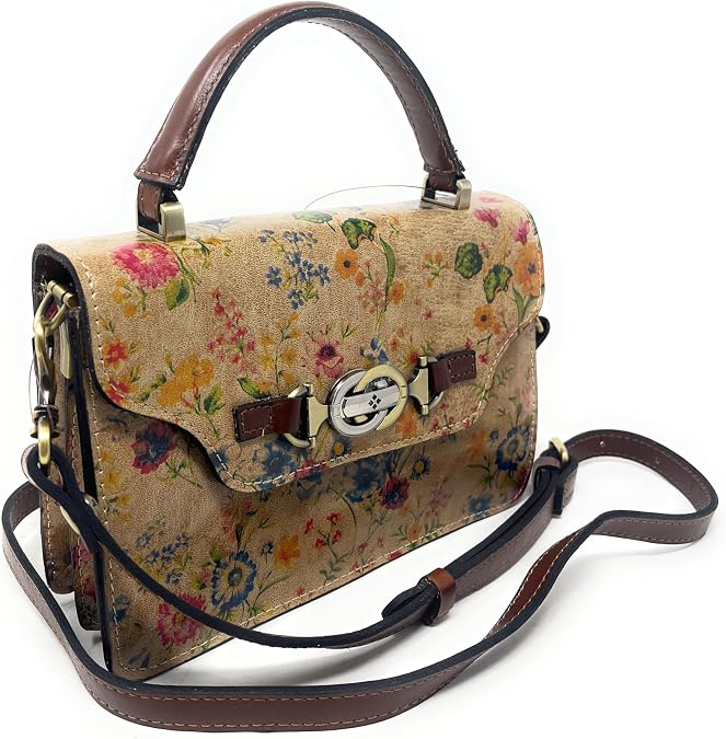 Patricia Nash Porcili Leather Top Handle Crossbody, Prairie Rose
