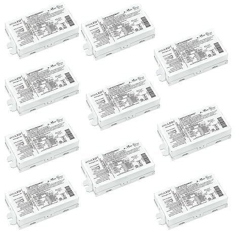 Pack of 10 - eldoLED *2743W1 OPTOTRONIC Programmable Compact 40 Watts Constant Current LED Driver, 0-10V Dimmable OTi40W/120-277/1A4 DIM-1 - Replacement/Compatible with Osram 57351