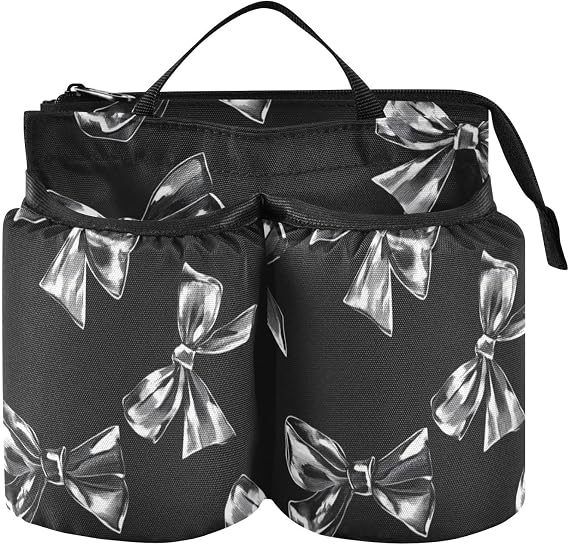 Cup Holder Luggage Portable Black Vintage Bow Airplane Travel Accessories Travel Accessories Gift Airplane Travelers