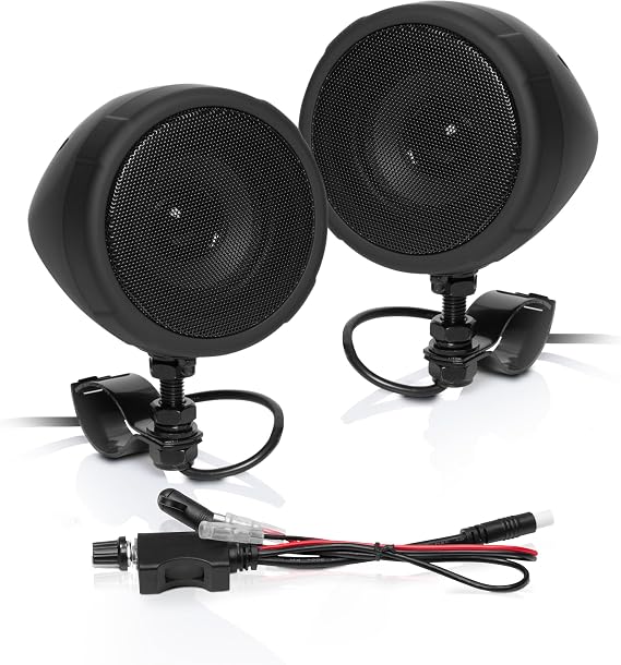 BOSS Audio Systems MCBK425BA Motorcycle Speakers, Built-in Bluetooth Amp