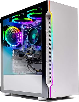 SkyTech Archangel Gaming Computer PC Desktop Ryzen 5 3600 3.6GHz, GTX 1650 4G, 500GB SSD, 8GB DDR4 3200MHz, RGB Fans, Windows 10 Home 64-bit, 802.11AC Wi-Fi