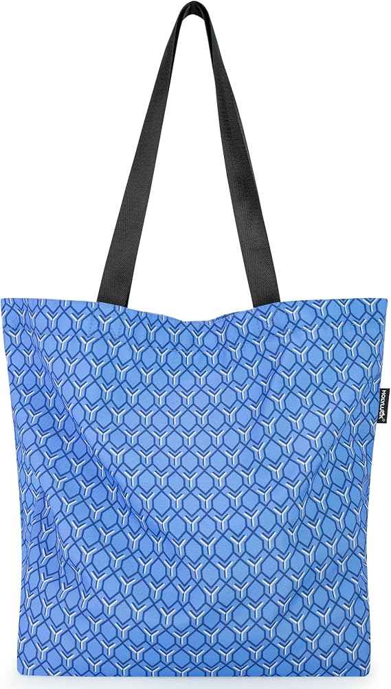 HOLYLUCK Women's Tote Bag with Buckle and Zipper Inner Pocket Reusable Shoulder Bag for Shopping,Beach,Gym