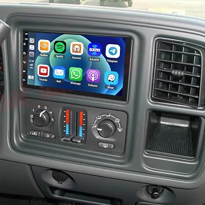 Car Radio for Chevy Tahoe 2003 2004 2005 2006 [232G] with Wireless Carplay Android Auto Bluetooth Touchscreen Stereo GPSSWCFM