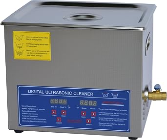 EustomA 1.59Gal/6L Ultrasonic Record Cleaner JPS-30A Stainless Steel Lab Equipment Jewelry Cleaner
