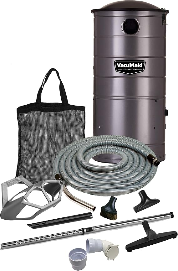 UV150GKP1 Extended Life Professional Wall Mounted Utility Vacuum with 50ft. Garage Kit Pro (Unit and Kit Plus 1 Inlet)