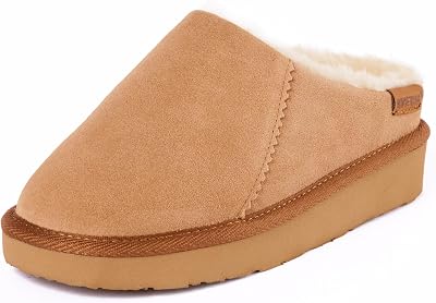 Minnetonka Womens Coze Around Clog Suede Faux Fur Lined Slippers