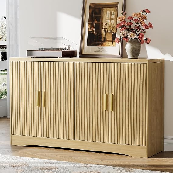 55" Modern Sideboard Buffet Cabinet with Storage for Living Room Kitchen