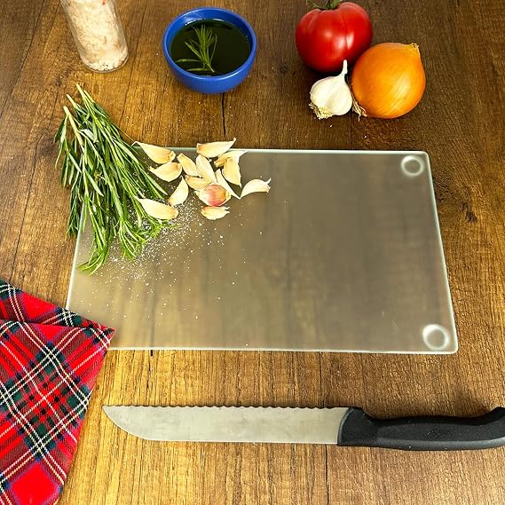 DECORITA Glass Cutting Board - Glass Cutting Board | (MAT CAM FOR SALE, 17cm X 29cm)