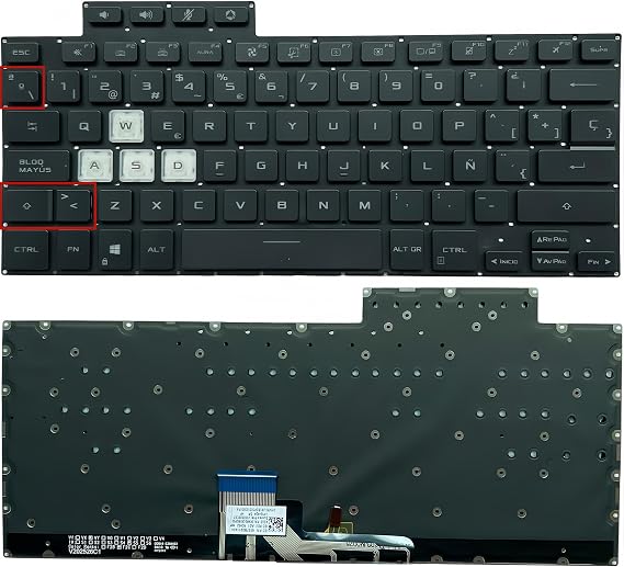Replacement Keyboard for ASUS TUF Air F15 FX516 FX516PR FX516P FX516PM FX516PE FA516 TUF516 SP Backlit V202526CE1 0KNR0-261BSP00 Spanish Layout