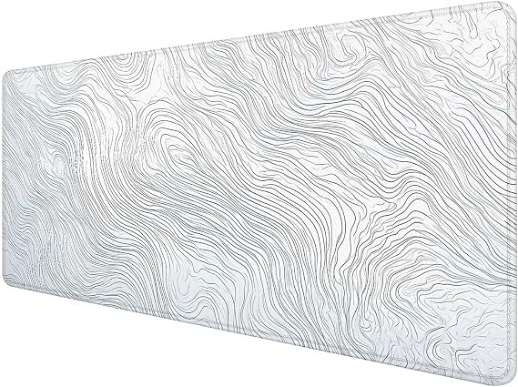 Mouse Pad Large 1200x600x3mm Gaming Mouse Pad White Mouse Pad Extra Large Gaming Mouse Pad Thick Non-Slip Mouse Pad Terrain Extra Large Large Keyboard Pad Rubber Bottom Desktop Protector for Office