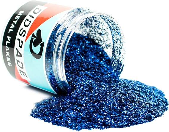2oz Royal Flush 0.015" Medium Metallic Flake | Premium Blue Glitter for Epoxy, Resin, Nail Art, Tumblers, Multi-Purpose