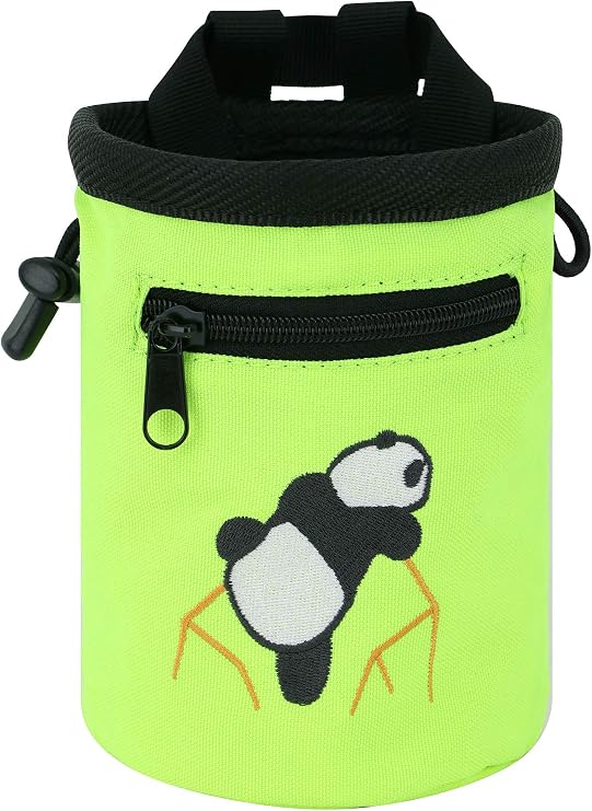 AMC Rock Climbing Panda Design Chalk Bag with Adjustable Belt