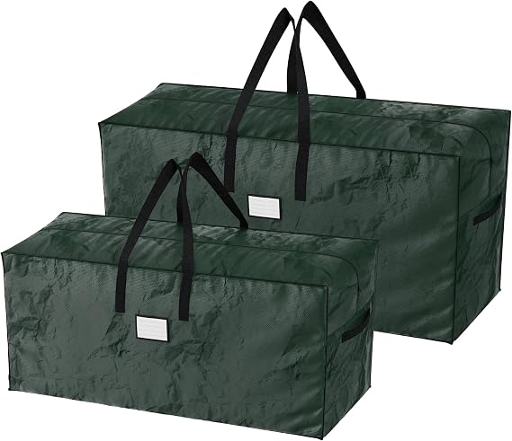 Elf Stor Christmas Tree Storage Bags, Green, Set of 2, 52/48