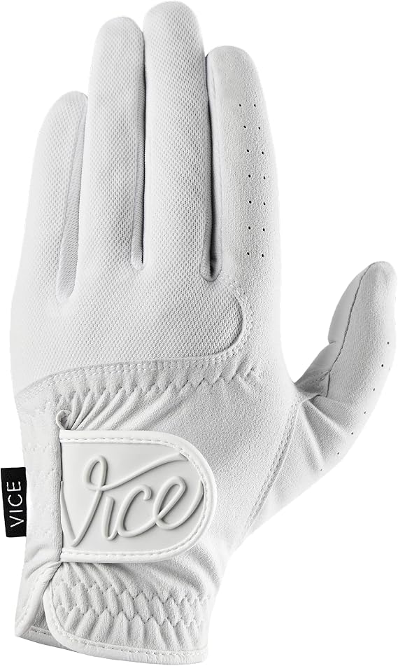 Vice Duro Golf Glove, White (Prior Model)