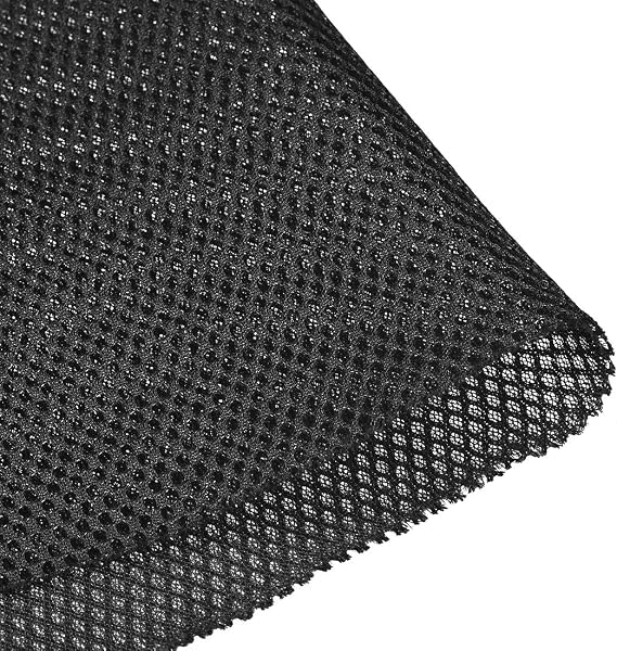 sourcing map Black Speaker Mesh Grill Stereo Fabric Dustproof 0.5x1.45M 20 x 57 inch