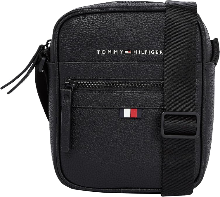 Tommy Hilfiger Men's Essential Crossbody Bag, Black
