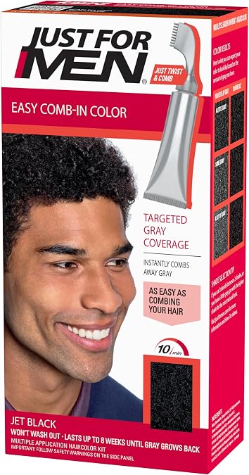 Just For Men Touch of Gray, Mens Hair Color Kit with Comb Applicator for Easy Application