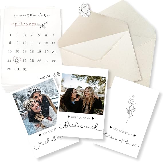 STOFINITY Bridesmaid Proposal Card Set, 8 Bridesmaid, 2 Maid, 1 Matron