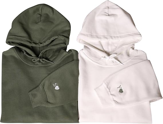 Custom Embroidery Initial Heart Hoodie, Personalized Valentines Sweatshirt, Couple Gift ideas, Matching Hoodies for Couples