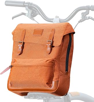 ROCKBROS Bike Handlebar Bag for Brompton, 8.3L Detachable Folding Bicycle Handlebar Bag, Convertible to Backpack with Laptop Sleeve, Cycling Bag for Commuting