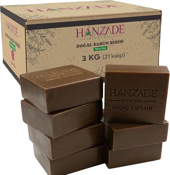 Hanzade Bitkisel Doğal El Yapımı Hatay Ardıç Katranı Sabunu 3 Kg