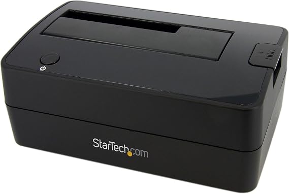 StarTech Single-Bay USB 3.0 2.5/3.5in SATA HDD/SSD Dock, 5Gbps (SATDOCKU3S) | SATA I/II/III, Hot-swap, Top-loading, Eject button, Driverless, Includes USB-A cable and power adapter