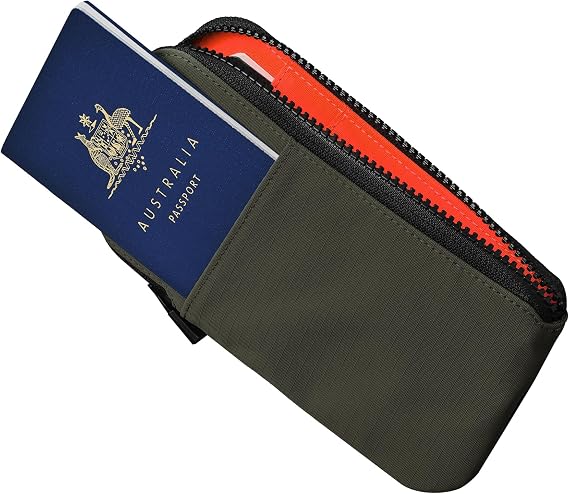 ALPAKA Zip Travel Wallet RFID Blocking Passport Holder Green