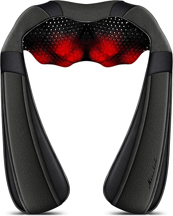 Mirakel Shiatsu Neck & Back Massager with Heat for Pain Relief Deep Tissue
