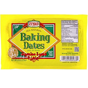 Ziyad Premium Date Paste Made from Quality Dates No Preservatives or Added Sugar Gluten-Free, Vegan, Paleo Ideal for Smoothies, Baking, and Cooking Naturally Sweet & Moist, 13oz