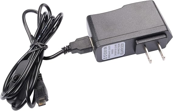 5V/2.5A Power Supply Micro USB Charger Adapter with On Off Switch for Raspberry Pi 3/2 Model B