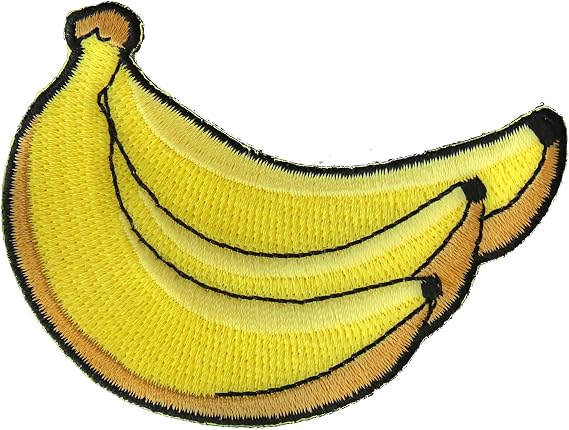Bananas Patch - 3x2.6 inch. Embroidered Iron on Patch (P4773)