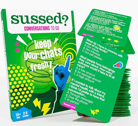 SUSSED What Would You Do? Pocket-Sized Question Cards 231 Fun Conversation Starters for Teens Ages 15& Adults | Gift & Stocking Stuffer for Travel, Home, Office