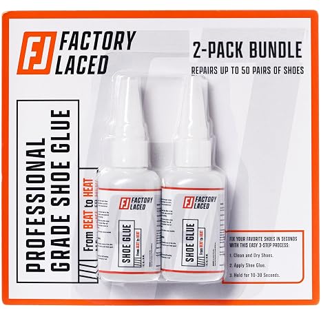 Shoe Glue Heavy Duty - Instant Professional Grade Shoe Glue Sole Repair - Shoes Adhesive for Fixing Rubber Soles, Sneakers, Boots, Heels, Sandals and More! (2-Pack)