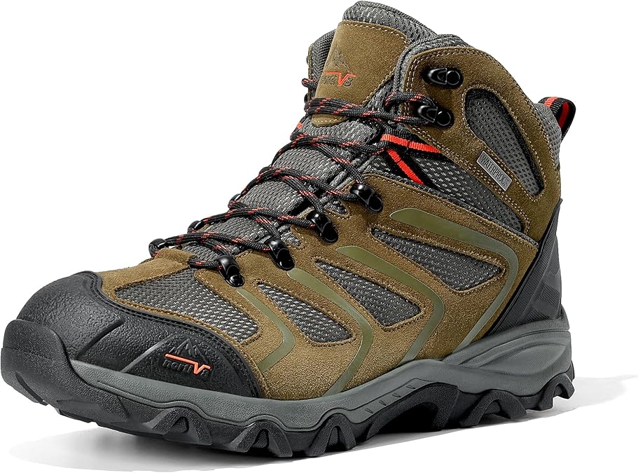 NORTIV 8 Men's Ankle High Waterproof Hiking Boots