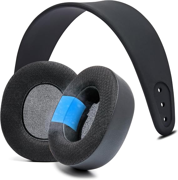 WC Earpad and Upgraded Silicone Headband Combo for Nova Pro Wireless Headphones | Cooling Gel Earpads & Matching Design Headband for Epic Gaming | Black
