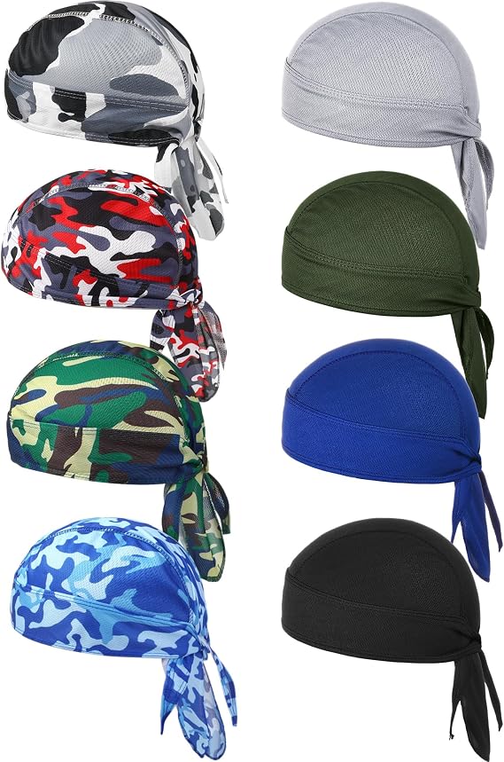 Foaincore 8 Pack Do Rags for Men