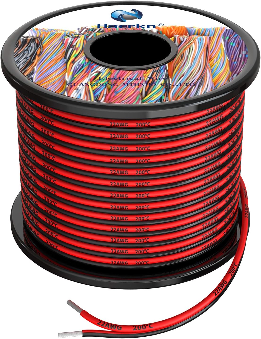 22 awg Silicone Electrical Wire 2 Conductor Parallel Wire 200ft Black 100ft Red 100ft 22 Gauge Soft Flexible Hook Up Oxygen Free Stranded Tinned Copper Wire