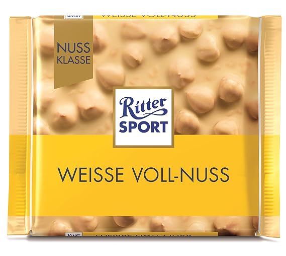 Ritter Sport White Whole Hazelnuts, 100g